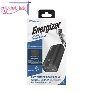 پاوربانک انرجایزر ENERGIZER مدل UE30000PQ ظرفیت 30000 میلی آمپر ساعت
